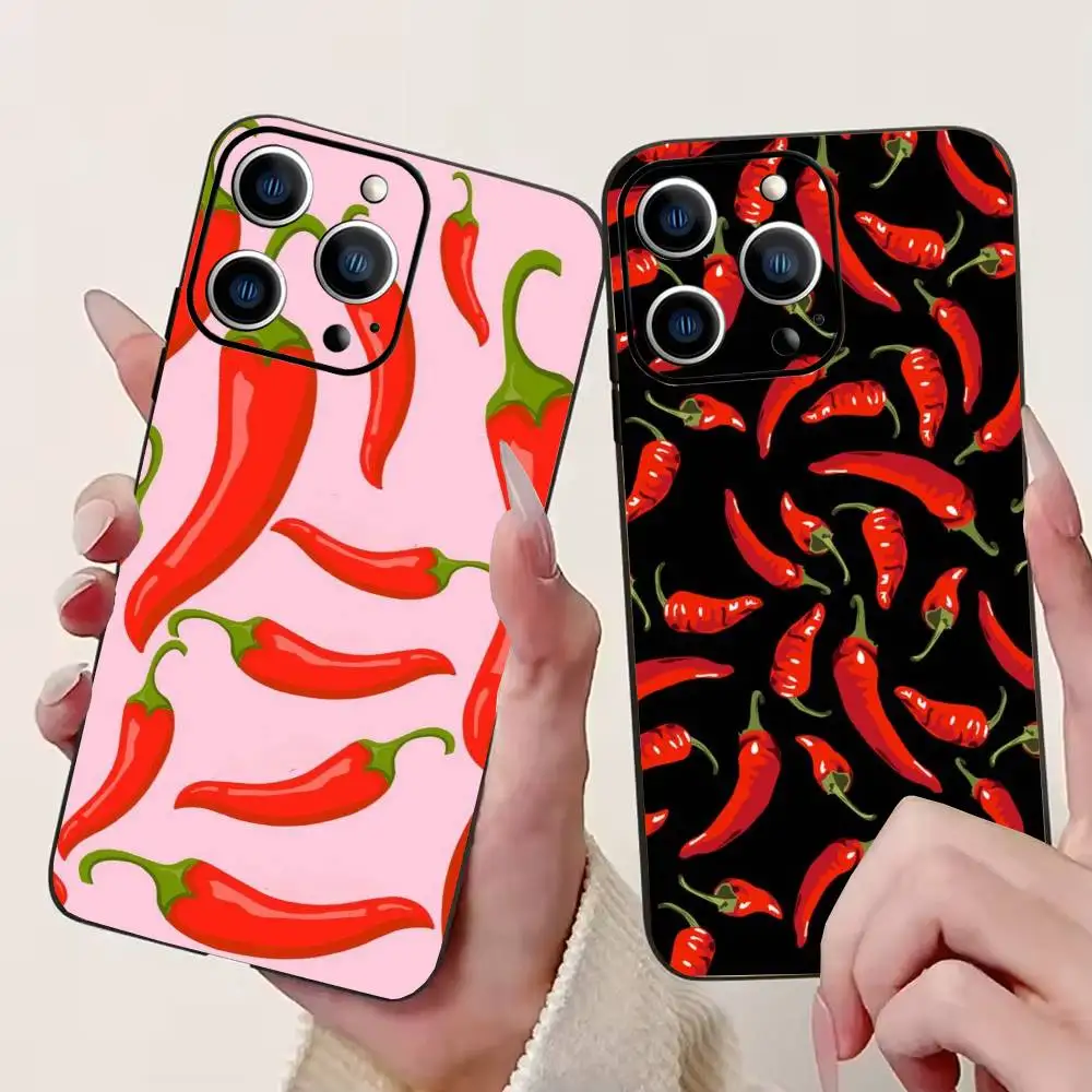 Chili pepper illustration Phone Case For iPhone 17, 16,15,14,13,12,11 Plus,Pro Max, Others Soft Black Cover
Chili pepper illustration Phone Case For iPhone 17, 16,15,14,13,12,11 Plus,Pro Max, Others Soft Black Cover