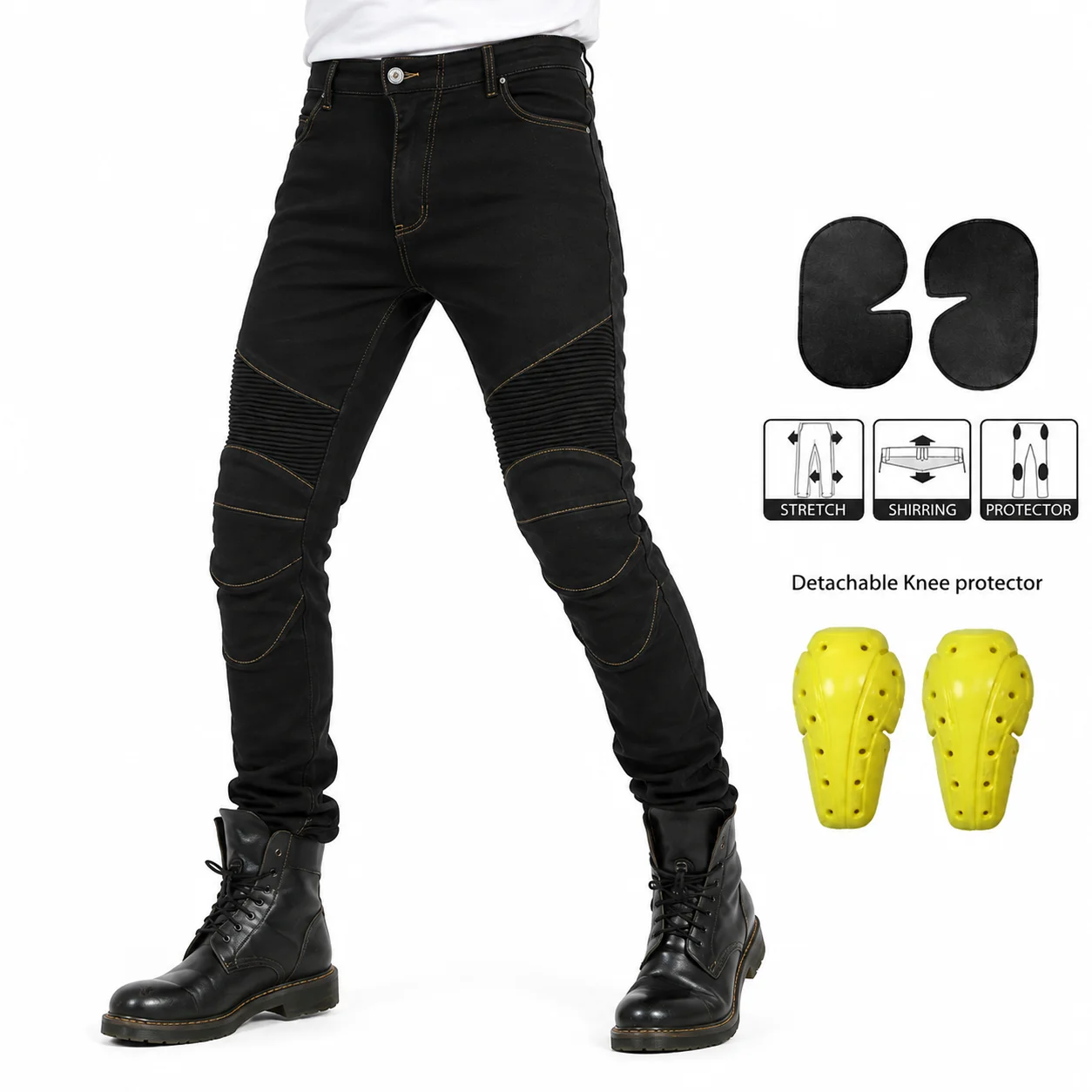 Motorcycle Riding Jeans Men Black Denim Pants Casual Urban Commuting Moto Biker Trousers Outdoor Touring Street Style Daily Wear
Motorcycle Riding Jeans Men Black Denim Pants Casual Urban Commuting Moto Biker Trousers Outdoor Touring Street Style Daily Wear