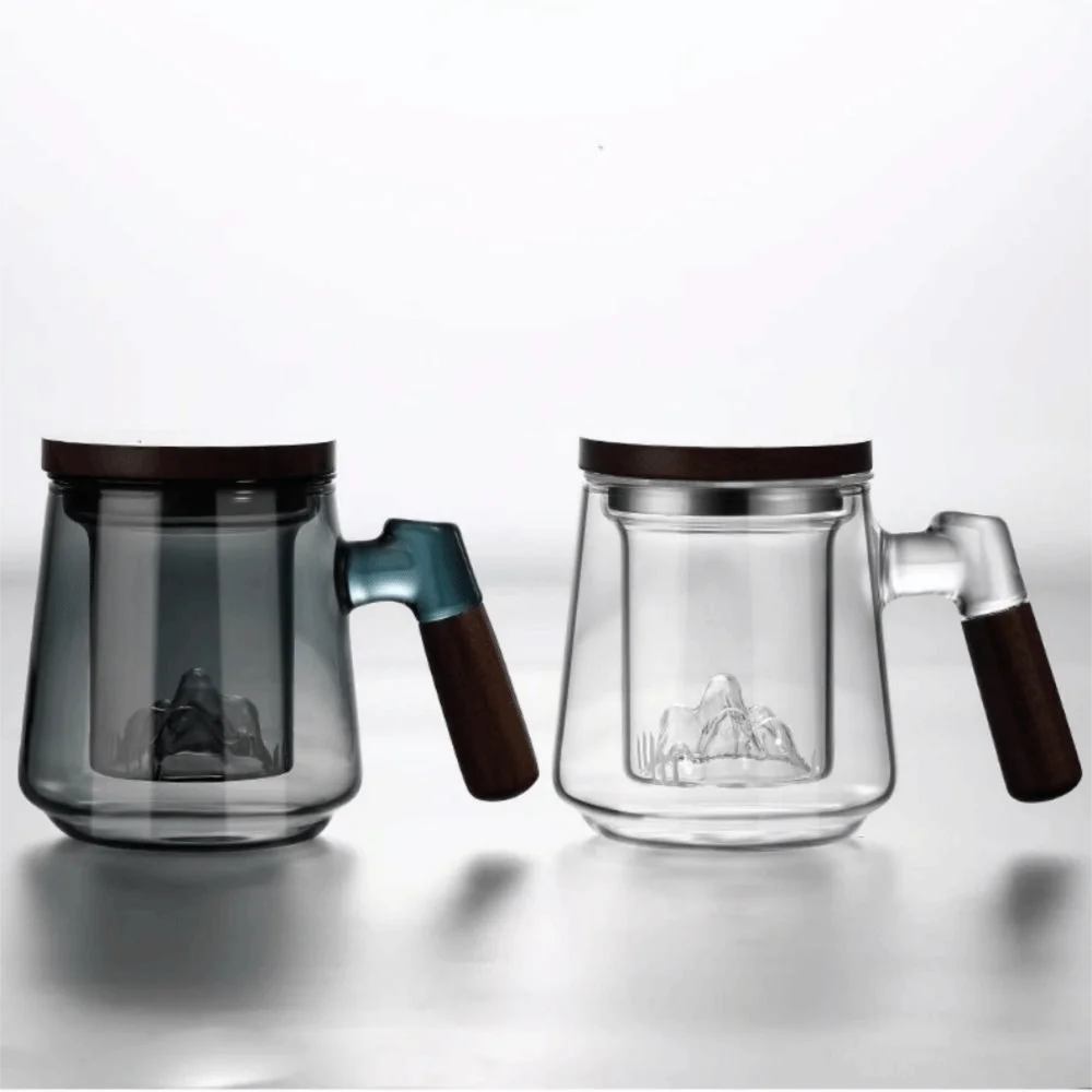 Чайная чашка из боросиликатного стекла с заварником для чая с крышкой, термостойкая чашка для разделения чая, съемный дизайн горного вида
Чайная чашка из боросиликатного стекла с заварником для чая с крышкой, термостойкая чашка для разделения чая, съемный дизайн горного вида