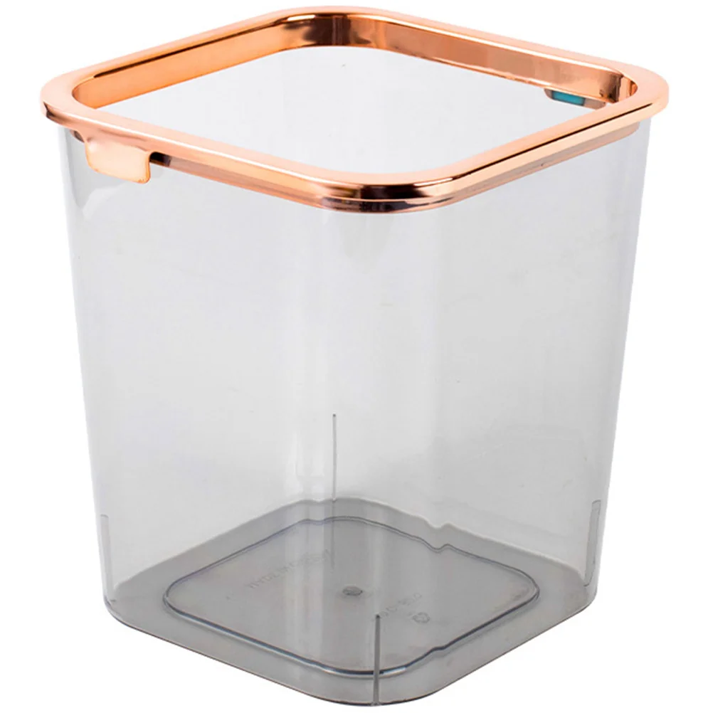 Small Trash Can with Lid Creative PET Garbage for Bedroom Transparent Bathroom Square Office Outdoor Light Grey Trashcan
Small Trash Can with Lid Creative PET Garbage for Bedroom Transparent Bathroom Square Office Outdoor Light Grey Trashcan