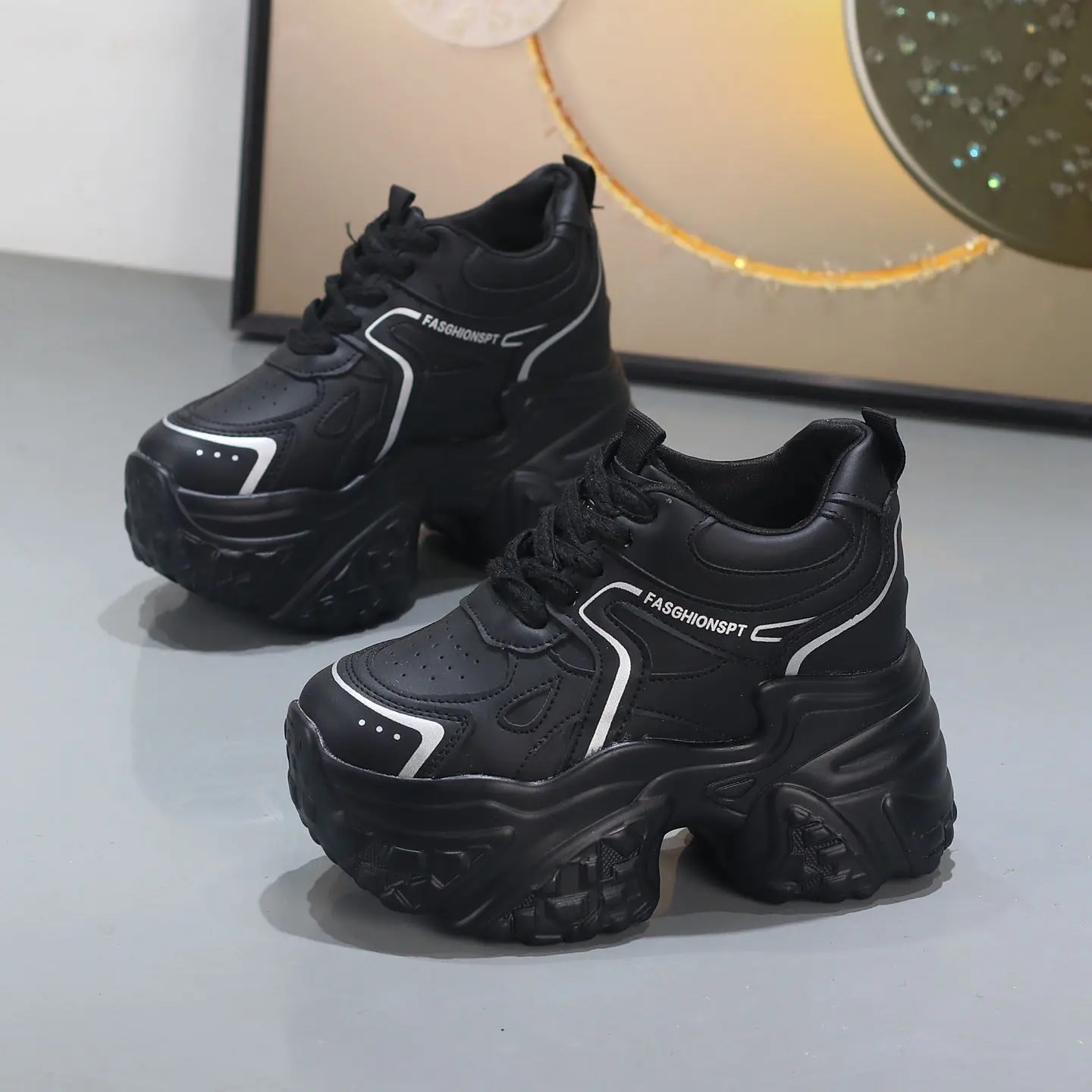 10CM Hidden Heel Thick Sole Dad Shoes Spring 2026 Ultra High Platform Lightweight Comfortable Slope Heel for Small Women
10CM Hidden Heel Thick Sole Dad Shoes Spring 2026 Ultra High Platform Lightweight Comfortable Slope Heel for Small Women