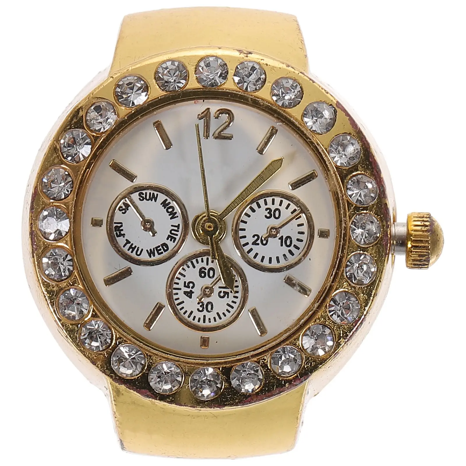 Three Eye Ring Watch Quartz Diamond Glass Alloy Fashion Casual Finger Women Watches Jewelry Gift Stylish Party
Three Eye Ring Watch Quartz Diamond Glass Alloy Fashion Casual Finger Women Watches Jewelry Gift Stylish Party