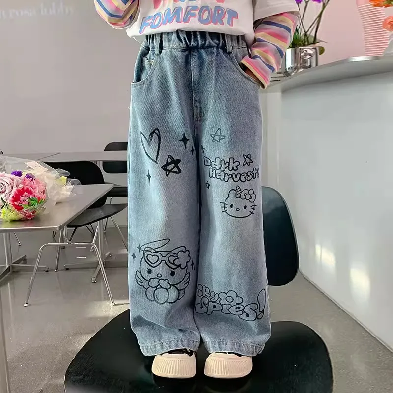 Loose Casual Elastic Waist Teenage Children Pants Design Streetwear Kids Trousers Girls Wide Leg Jeans Spring 2024 New Straight
Loose Casual Elastic Waist Teenage Children Pants Design Streetwear Kids Trousers Girls Wide Leg Jeans Spring 2024 New Straight