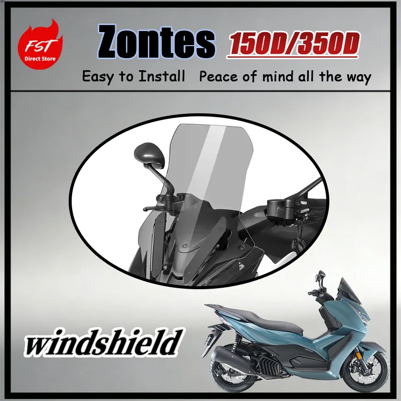 FOR Zontes 150D 350D Upgraded Enlarged Heightened Motorcycle Windscreen High Toughness Shock Resistant Stable Performance
FOR Zontes 150D 350D Upgraded Enlarged Heightened Motorcycle Windscreen High Toughness Shock Resistant Stable Performance