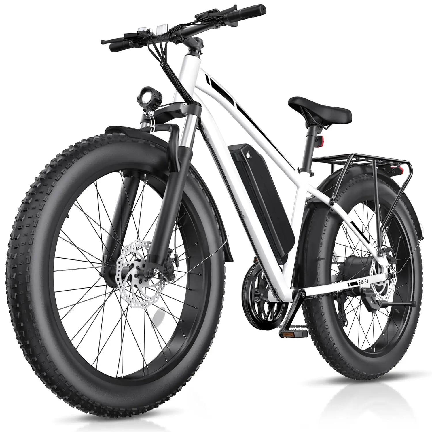 1000W 20MPH 60Mile Fat Tire Electric Mountain Bike 26x4in Rear Rack Fenders 7Speed UL2849 Customized
1000W 20MPH 60Mile Fat Tire Electric Mountain Bike 26x4in Rear Rack Fenders 7Speed UL2849 Customized