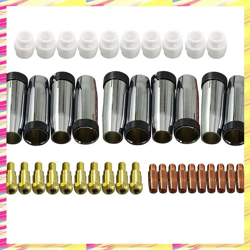 ABJJ 40Pcs Consumables Tip+Electrode+Shield Cups Gas Ring For Binzel Mig 24Kd Torch Use For Mig Welding Machine 1Mm
ABJJ 40Pcs Consumables Tip+Electrode+Shield Cups Gas Ring For Binzel Mig 24Kd Torch Use For Mig Welding Machine 1Mm