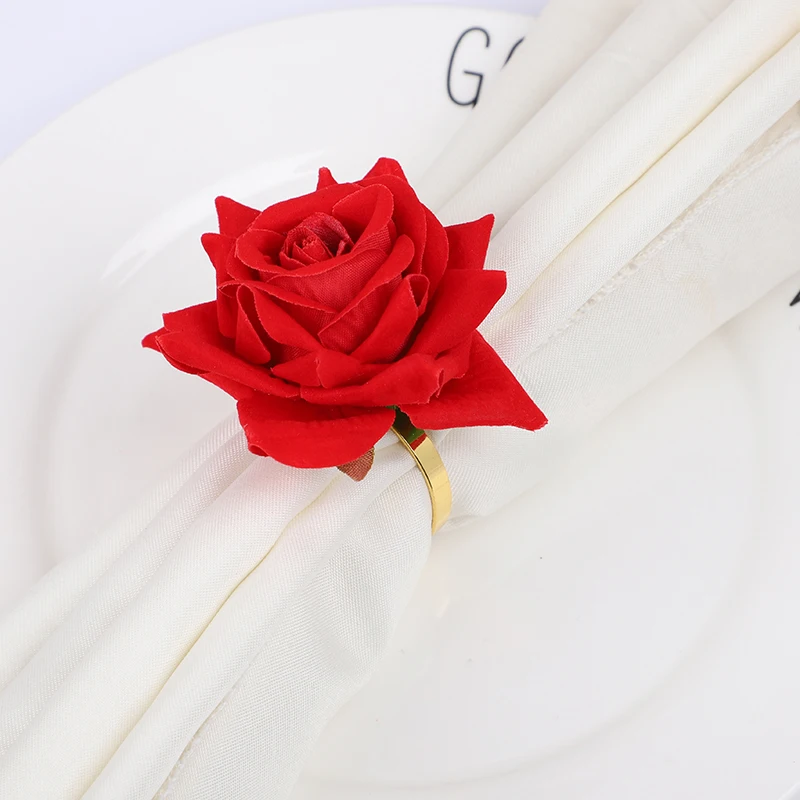 Valentine's Day Flower Napkin Rings Red Rose Flower Heart Love Shape Napkin Holder Rings For Wedding Party Decoration Supplies
Valentine's Day Flower Napkin Rings Red Rose Flower Heart Love Shape Napkin Holder Rings For Wedding Party Decoration Supplies