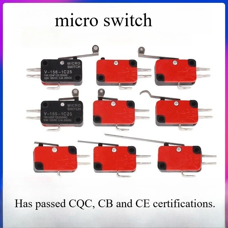 5pcs Travel Limit Switch Micro Switch Self-resetting V-152-1C25 3-pin Miniature Push Button Tactile Microswitch V-152 V-153 V-15
5pcs Travel Limit Switch Micro Switch Self-resetting V-152-1C25 3-pin Miniature Push Button Tactile Microswitch V-152 V-153 V-15