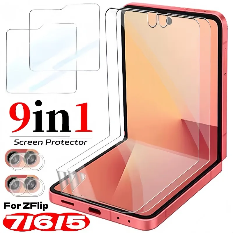 For Samsung Galaxy Z Flip 7 6 5 Clear Film Full Cover Hydrogel Screen Protector Tempered Glass Camera Lens Back Protective Film
For Samsung Galaxy Z Flip 7 6 5 Clear Film Full Cover Hydrogel Screen Protector Tempered Glass Camera Lens Back Protective Film