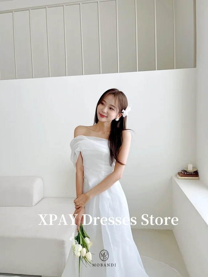 XPAY Fairy One Shoulder Silk Organza Wedding Dresses Korea Photo shoot A Line Simple Bridal Gown Corset Simple Princess Mariage
XPAY Fairy One Shoulder Silk Organza Wedding Dresses Korea Photo shoot A Line Simple Bridal Gown Corset Simple Princess Mariage