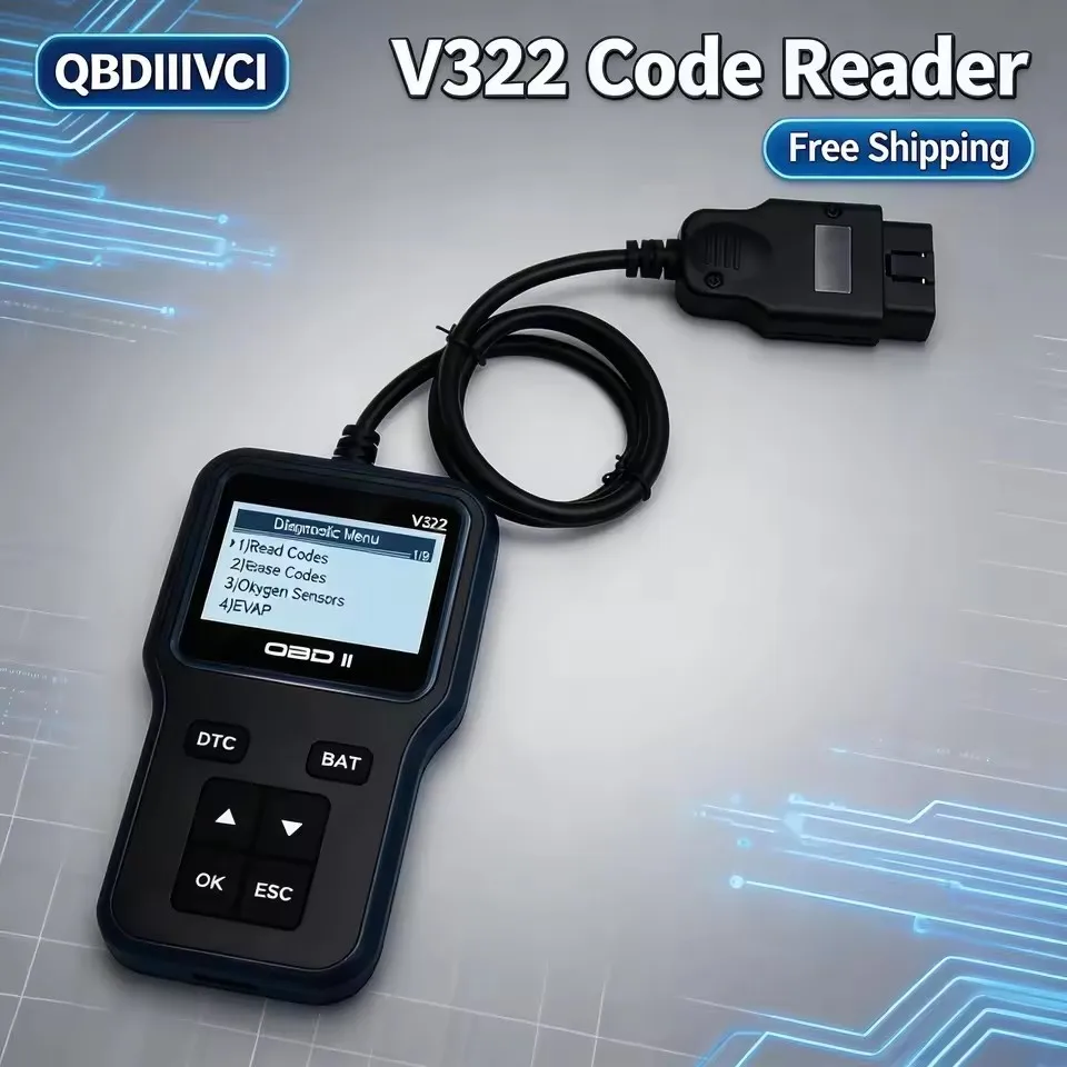 VESSTEK Universal Fault Code Clear V322 OBD II Scanner Battery Tester Check Engine System Car OBD2 Diagnostic Tools Code Reader
VESSTEK Universal Fault Code Clear V322 OBD II Scanner Battery Tester Check Engine System Car OBD2 Diagnostic Tools Code Reader