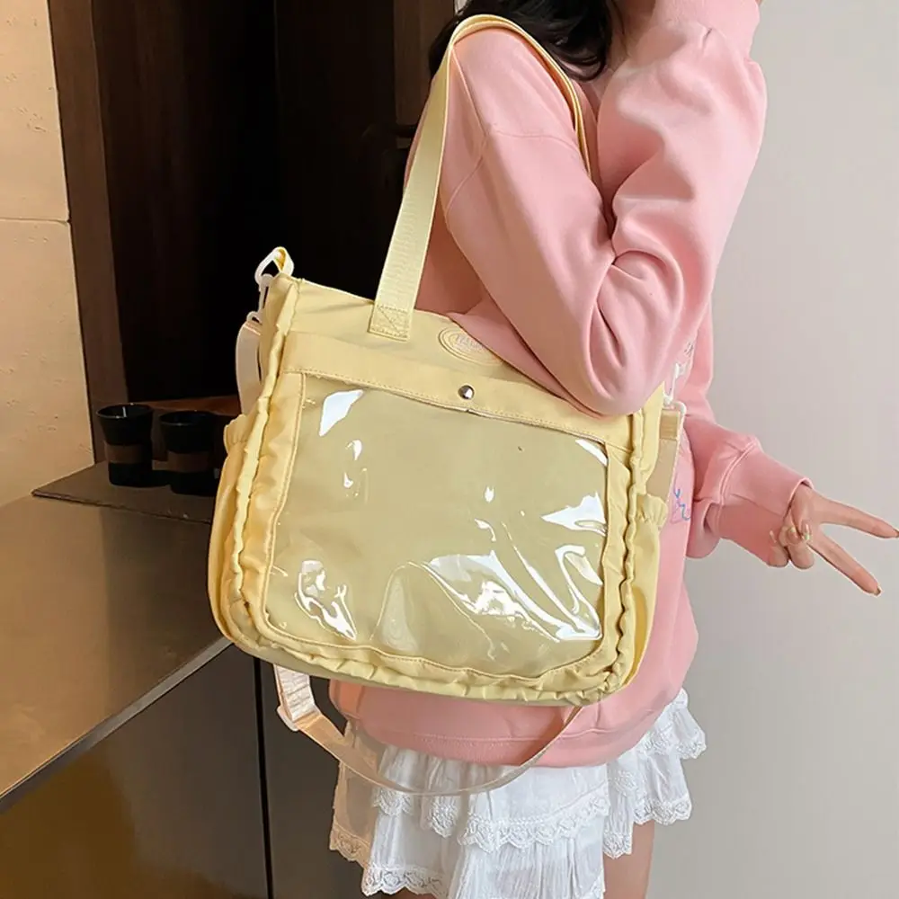Милая прозрачная сумка Itabag Idol для хранения товаров, кукла, значок, дисплей, через плечо, Itabag, большая вместительная нейлоновая студенческая большая сумка на каждый день
Милая прозрачная сумка Itabag Idol для хранения товаров, кукла, значок, дисплей, через плечо, Itabag, большая вместительная нейлоновая студенческая большая сумка на каждый день