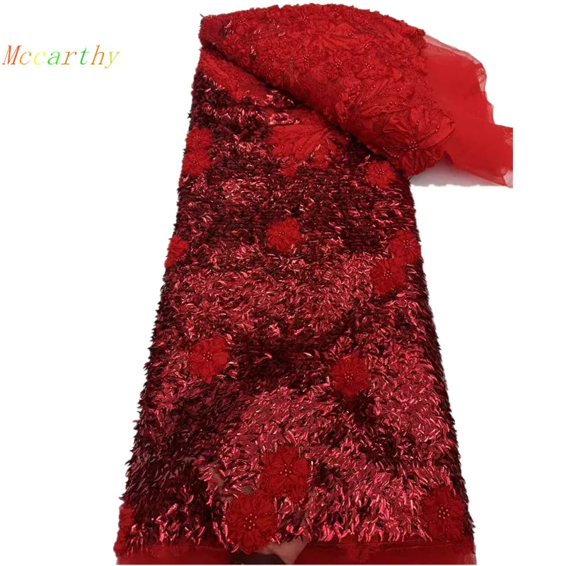 Luxury African Beaded Lace Fabric High Quality 2026 Beads 3d Embroidery French Tulle Laces 5 Yards for Nigerian Wedding Dress
Luxury African Beaded Lace Fabric High Quality 2026 Beads 3d Embroidery French Tulle Laces 5 Yards for Nigerian Wedding Dress