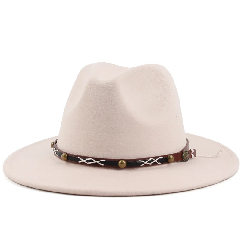 Multi-color Fashion Small Leather Belt Hat, Simple And Versatile, Autumn And Winter Woolen Hat, Faux Felt Polyester Hat
Multi-color Fashion Small Leather Belt Hat, Simple And Versatile, Autumn And Winter Woolen Hat, Faux Felt Polyester Hat