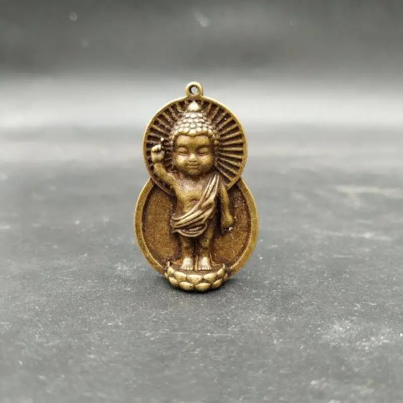Antique Copper Collection Mini Shakyamuni Buddha Plaque hanging ornament Talisman Feng Shui Auspicious Crafts
Antique Copper Collection Mini Shakyamuni Buddha Plaque hanging ornament Talisman Feng Shui Auspicious Crafts