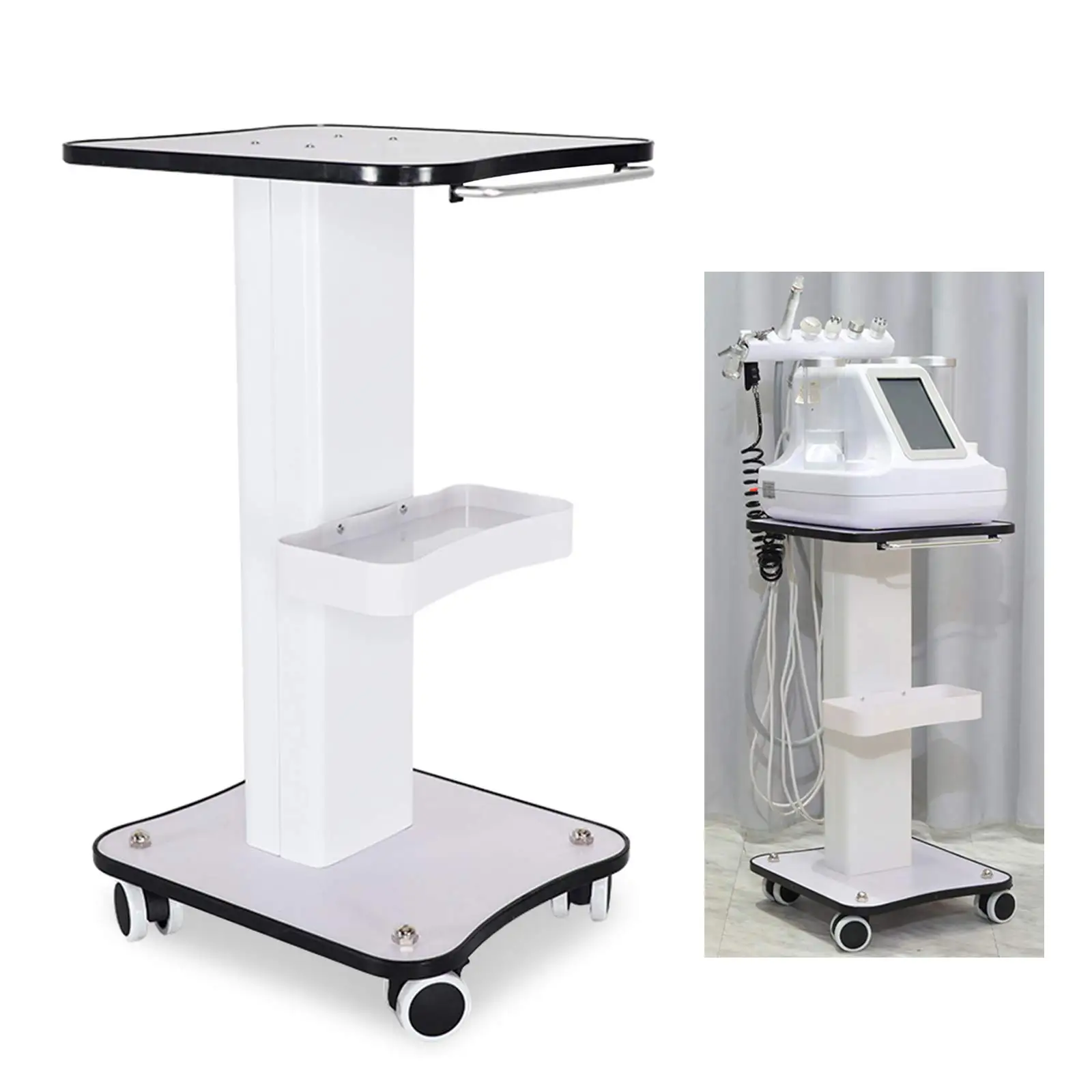 Professional 3 Tier Beauty Cart with Wheels, Aluminum Salon Trolley with Storage Tray, 88Lbs Capacity (B)
Professional 3 Tier Beauty Cart with Wheels, Aluminum Salon Trolley with Storage Tray, 88Lbs Capacity (B)