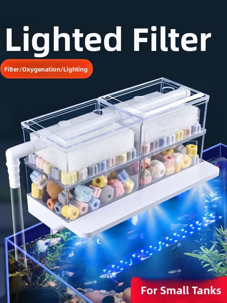 Малый аквариумный фильтр с подсветкой, внешний, циркуляционный насос «все в одном», настенный, с функцией оксигенации, пластиковый фильтр...
Малый аквариумный фильтр с подсветкой, внешний, циркуляционный насос «все в одном», настенный, с функцией оксигенации, пластиковый фильтр...