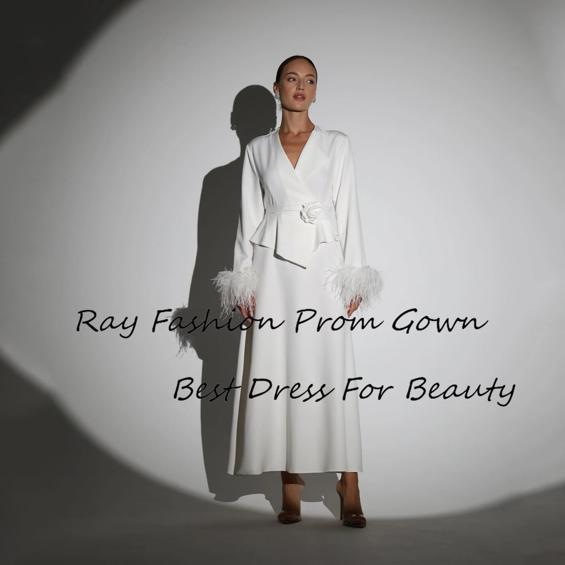 Graceful A Line Prom Dress Satin Classic V Neck With Full Sleeves With Flower Elegant Party Gowns For Women Vestido De Noite
Graceful A Line Prom Dress Satin Classic V Neck With Full Sleeves With Flower Elegant Party Gowns For Women Vestido De Noite