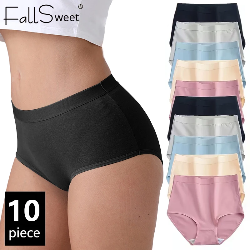 FallSweet 10Pcs/set Cotton Panties Women High Waist Panties Solid Color Underwear Female Comfort Underpants Sexy Lingerie M-3XL
FallSweet 10Pcs/set Cotton Panties Women High Waist Panties Solid Color Underwear Female Comfort Underpants Sexy Lingerie M-3XL
