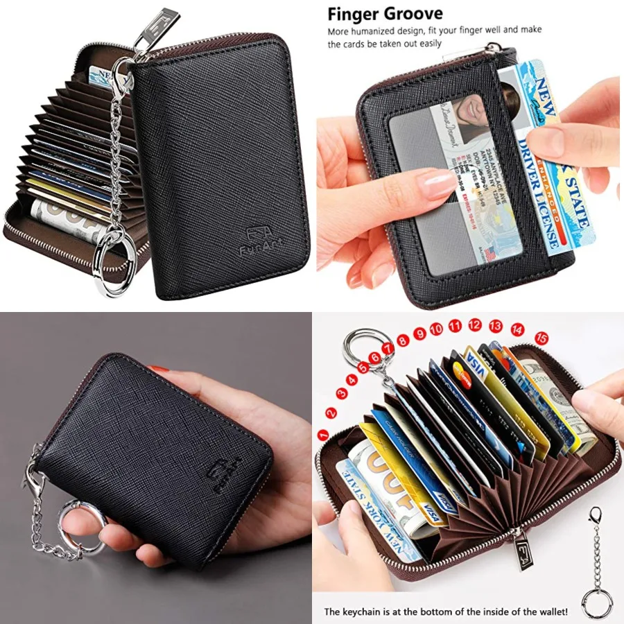 Zipper Wallet Women, RFID Blocking Credit Card Wallet, Business Card Holder, Compact Size KeyChain Wallet
Zipper Wallet Women, RFID Blocking Credit Card Wallet, Business Card Holder, Compact Size KeyChain Wallet