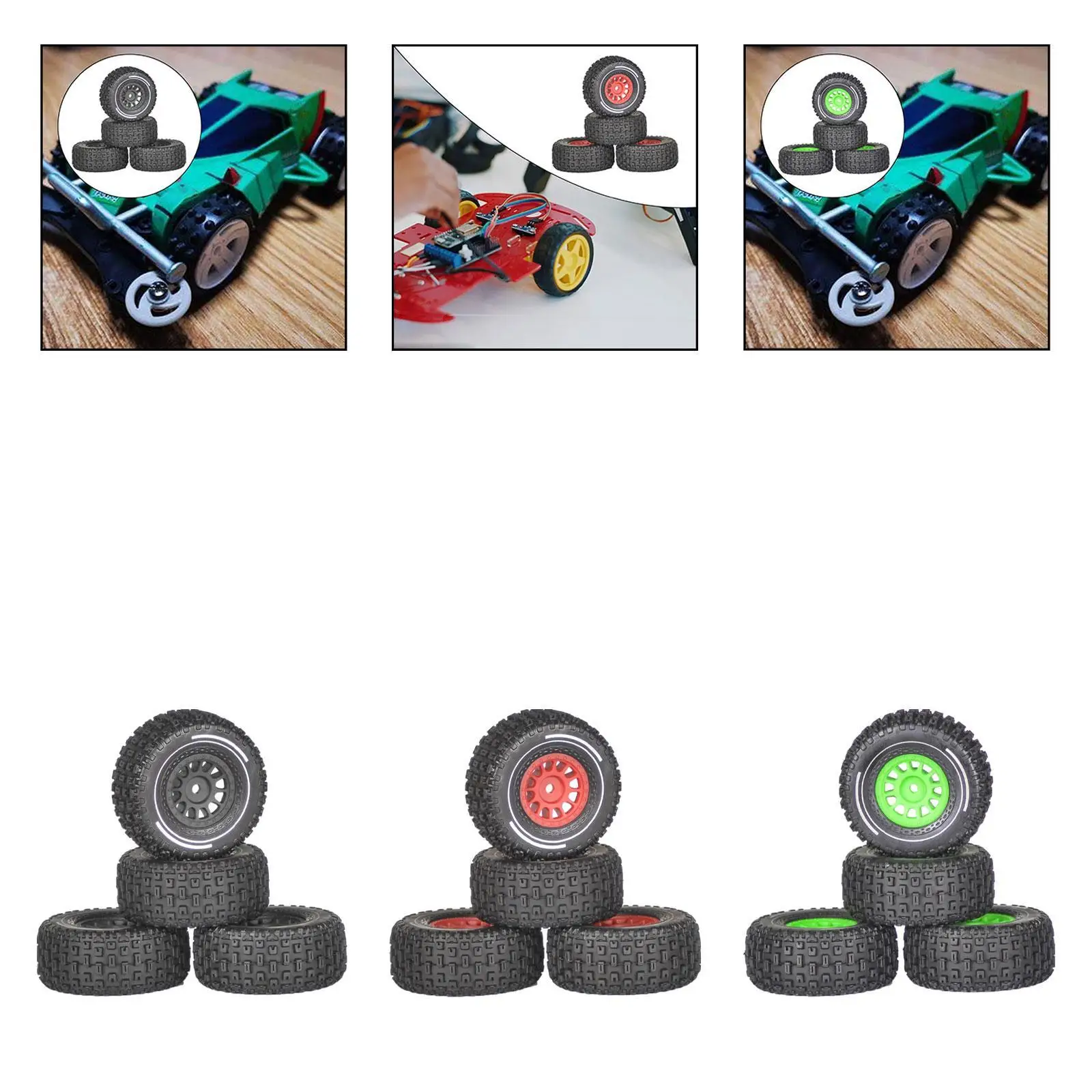 4 Pieces 1/14 RC Car Wheels and Tires Durability Easy to Install Professional High Performance Replacement Accessory RC Car Part
4 Pieces 1/14 RC Car Wheels and Tires Durability Easy to Install Professional High Performance Replacement Accessory RC Car Part