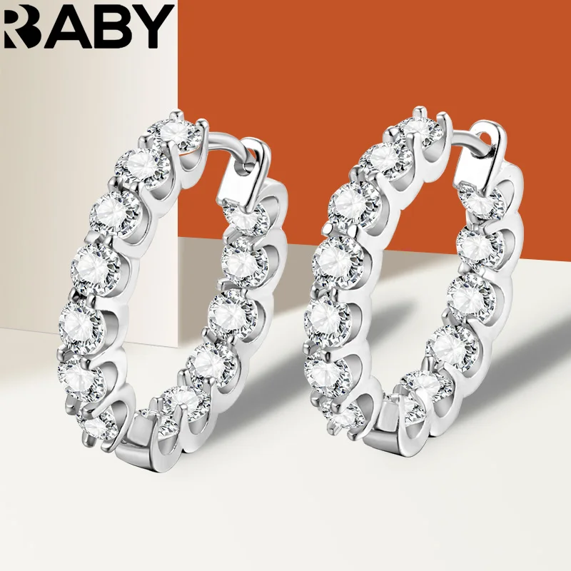 URBABY 2.6ct D Color Moissanite Earring 925 Sterling Sliver Plated White Gold Hoop Earrings for Women Wedding Party Jewelry
URBABY 2.6ct D Color Moissanite Earring 925 Sterling Sliver Plated White Gold Hoop Earrings for Women Wedding Party Jewelry