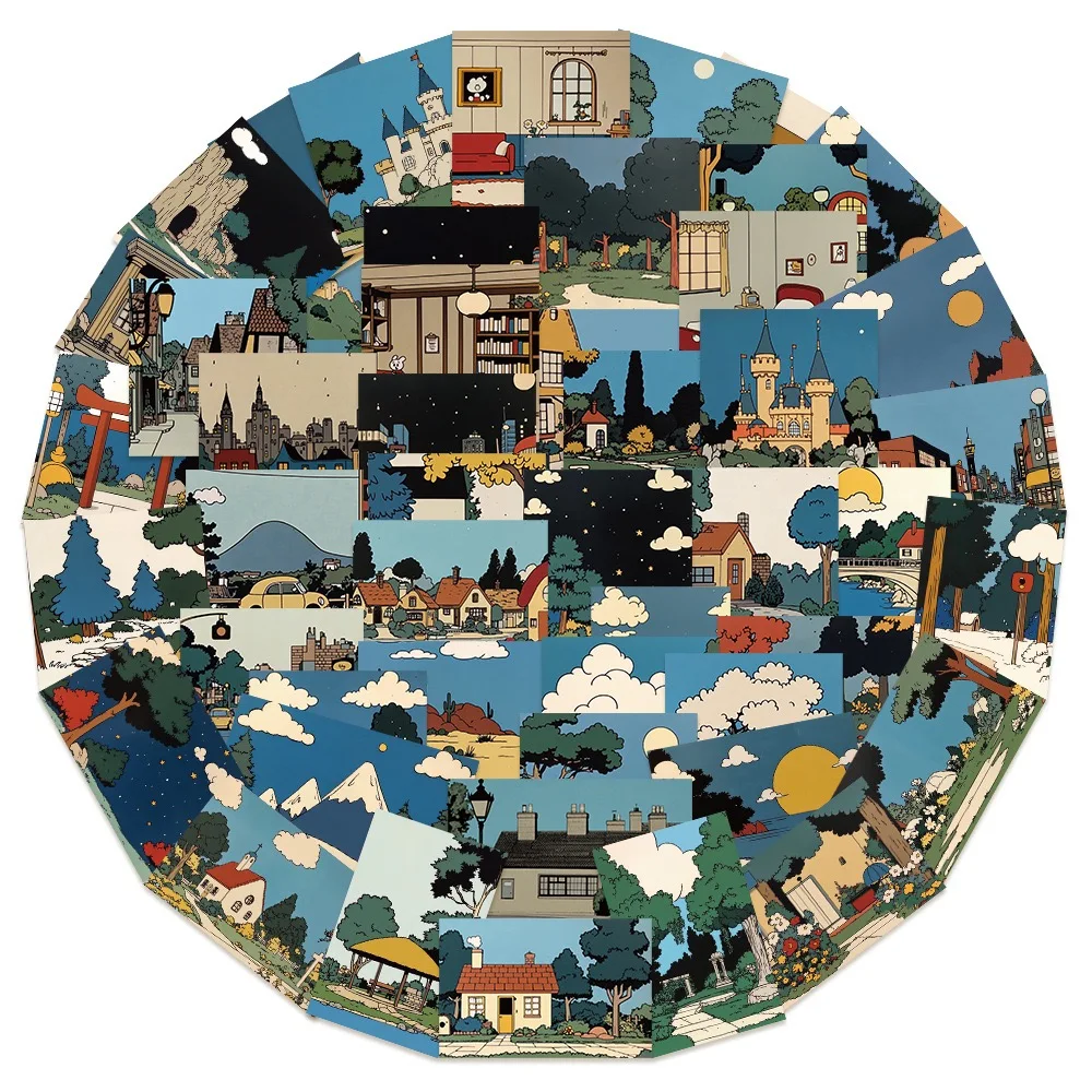 10/50PCS Vintage Anime Street View Landscape Stickers Scenery Decals Scrapbook Laptop Phone Luggage Graffiti Sticker Kids Toy
10/50PCS Vintage Anime Street View Landscape Stickers Scenery Decals Scrapbook Laptop Phone Luggage Graffiti Sticker Kids Toy