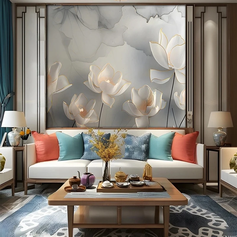 New Chinese Style Custom Mural 3D Stereo Oil Painting Flower Marble Wallpaper Home Decor Backdrop For TV Sofa Background
New Chinese Style Custom Mural 3D Stereo Oil Painting Flower Marble Wallpaper Home Decor Backdrop For TV Sofa Background
