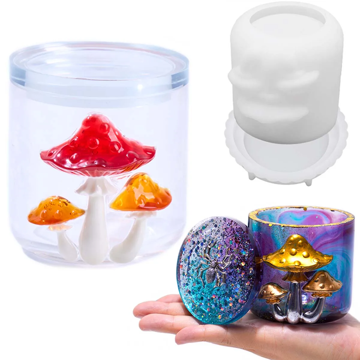 3D грибная банка, силиконовая форма, сделай сам, круглая коробка для хранения, чашка для свечи, набор для изготовления штукатурки, смола, цветочный горшок, формы для литья, домашний декор
3D грибная банка, силиконовая форма, сделай сам, круглая коробка для хранения, чашка для свечи, набор для изготовления штукатурки, смола, цветочный горшок, формы для литья, домашний декор