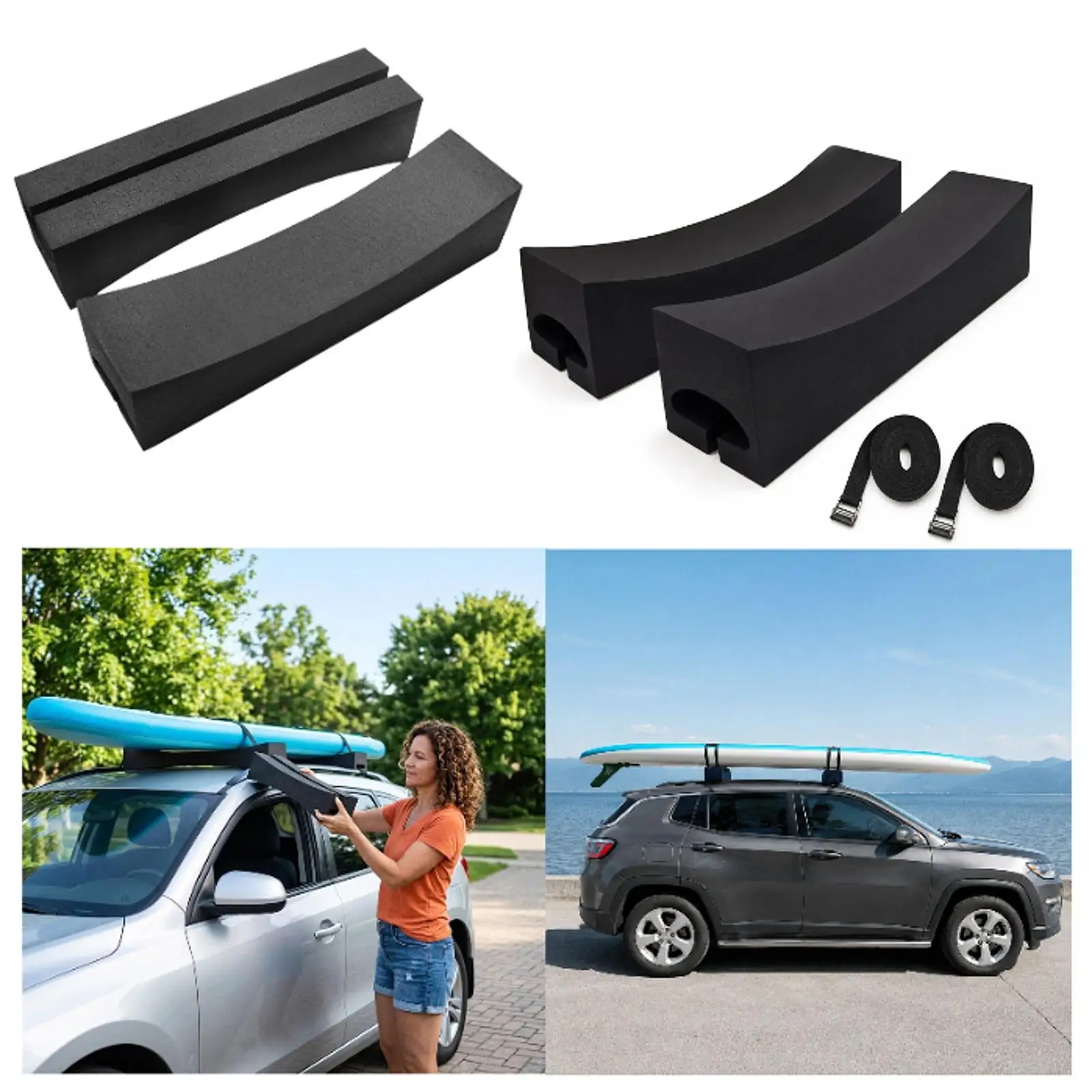 Car Roof Racks Pads Non Slip Kayak Foam Blocks for Surfboard Kayak Transport
Car Roof Racks Pads Non Slip Kayak Foam Blocks for Surfboard Kayak Transport