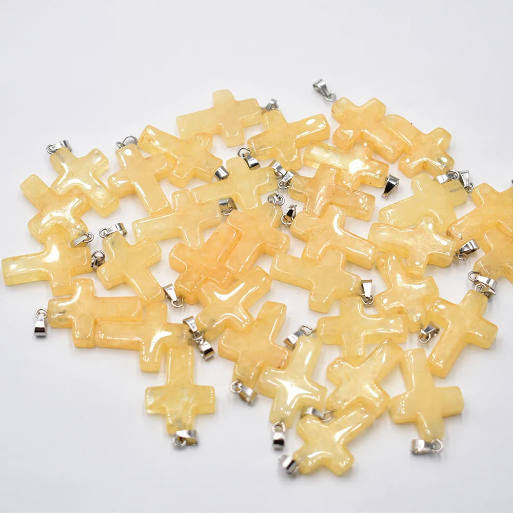 2024 fashion hot selling natural stone yellow crystal cross pendants charms for men and women jewelry making Wholesale 24 50pcs
2024 fashion hot selling natural stone yellow crystal cross pendants charms for men and women jewelry making Wholesale 24 50pcs