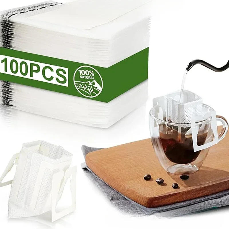 50/100PCS Disposable Coffee Filter Bags with Hanging Ear Design,Eco-Friendly Paper Material,Simplify Your Coffee Brewing Process
50/100PCS Disposable Coffee Filter Bags with Hanging Ear Design,Eco-Friendly Paper Material,Simplify Your Coffee Brewing Process