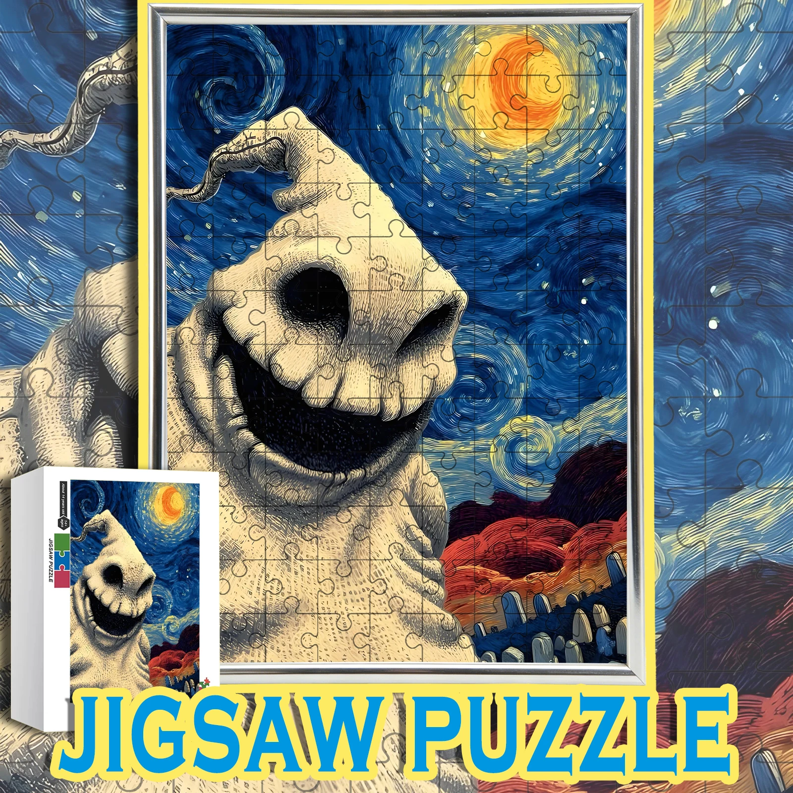 Деревянный пазл-головоломка Oogie Boogie Starry Night в готическом стиле с эффектом масляной живописи, 108/200/300/500/1000 элементов, в цветной коробке
Деревянный пазл-головоломка Oogie Boogie Starry Night в готическом стиле с эффектом масляной живописи, 108/200/300/500/1000 элементов, в цветной коробке