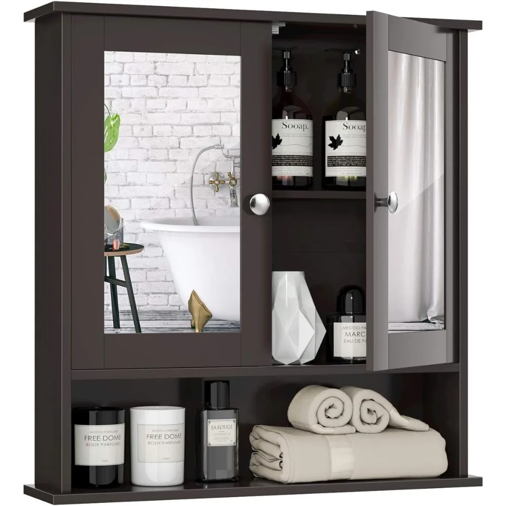 Tangkula Bathroom Cabinet Wall Mounted with Double Mirror Doors, Wooden Hanging Organizer with Doors and Shelves,
Tangkula Bathroom Cabinet Wall Mounted with Double Mirror Doors, Wooden Hanging Organizer with Doors and Shelves,