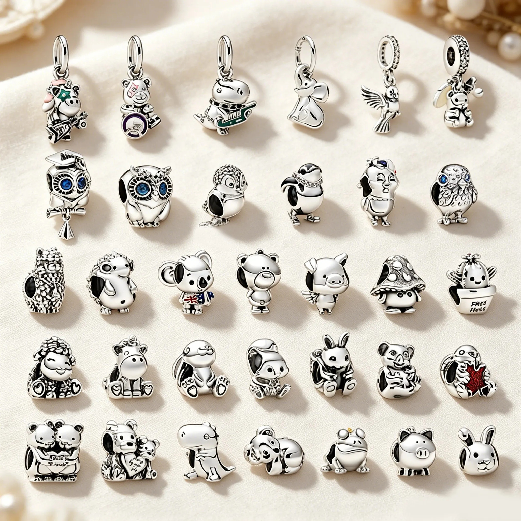 Sparkling Cute Animals Charm Beads Pendant fit Original Snake Silver Bracelet Necklace Beads for Diy Jewelry Women Gift
Sparkling Cute Animals Charm Beads Pendant fit Original Snake Silver Bracelet Necklace Beads for Diy Jewelry Women Gift