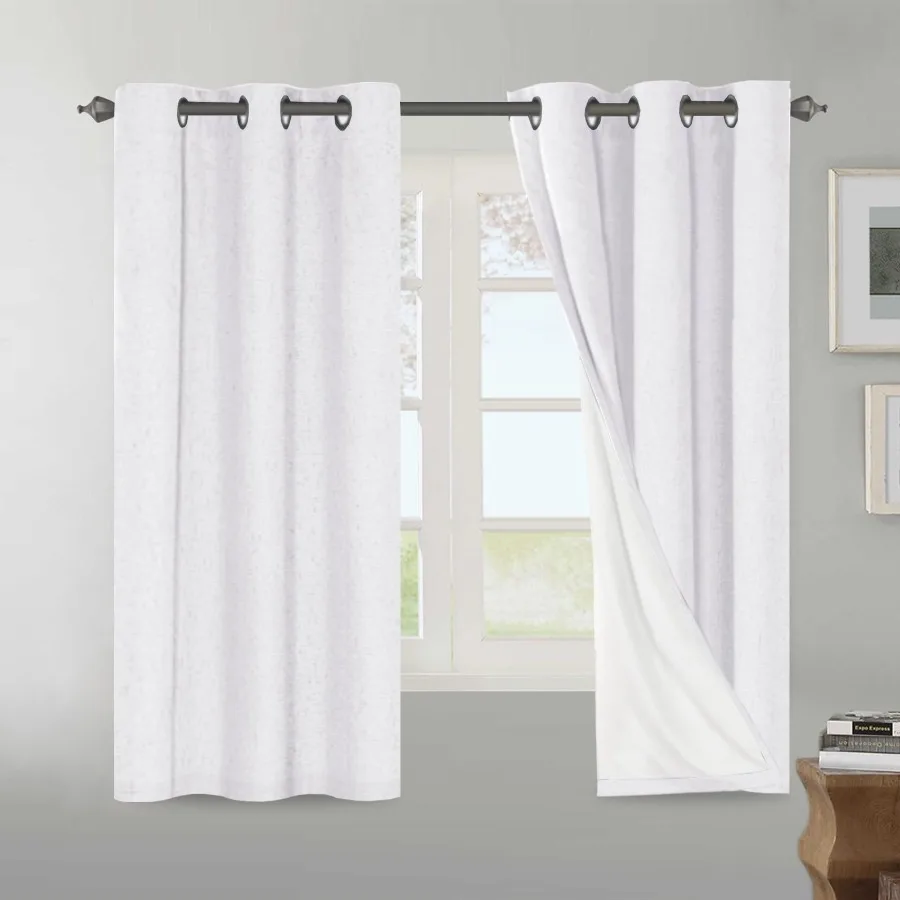 Blackout White Curtains for Bedroom Energy Efficiency Window Curtains for Nursery
Blackout White Curtains for Bedroom Energy Efficiency Window Curtains for Nursery