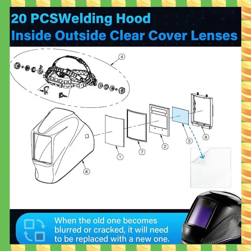 AB53 3350 Series Outside-Inside Clear Cover Lens Kit For Electric Viking Welding Helmet, KP2898-1 & KP3044-1 - 20 PCS
AB53 3350 Series Outside-Inside Clear Cover Lens Kit For Electric Viking Welding Helmet, KP2898-1 & KP3044-1 - 20 PCS