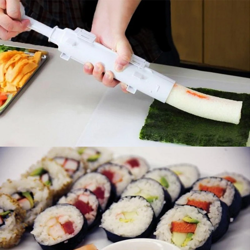 Sushi Maker Roller Rice Mold Bazooka Vegetable Meat Rolling Tool DIY Sushi Making Machine Kitchen Accessories Sushi Tool
Sushi Maker Roller Rice Mold Bazooka Vegetable Meat Rolling Tool DIY Sushi Making Machine Kitchen Accessories Sushi Tool