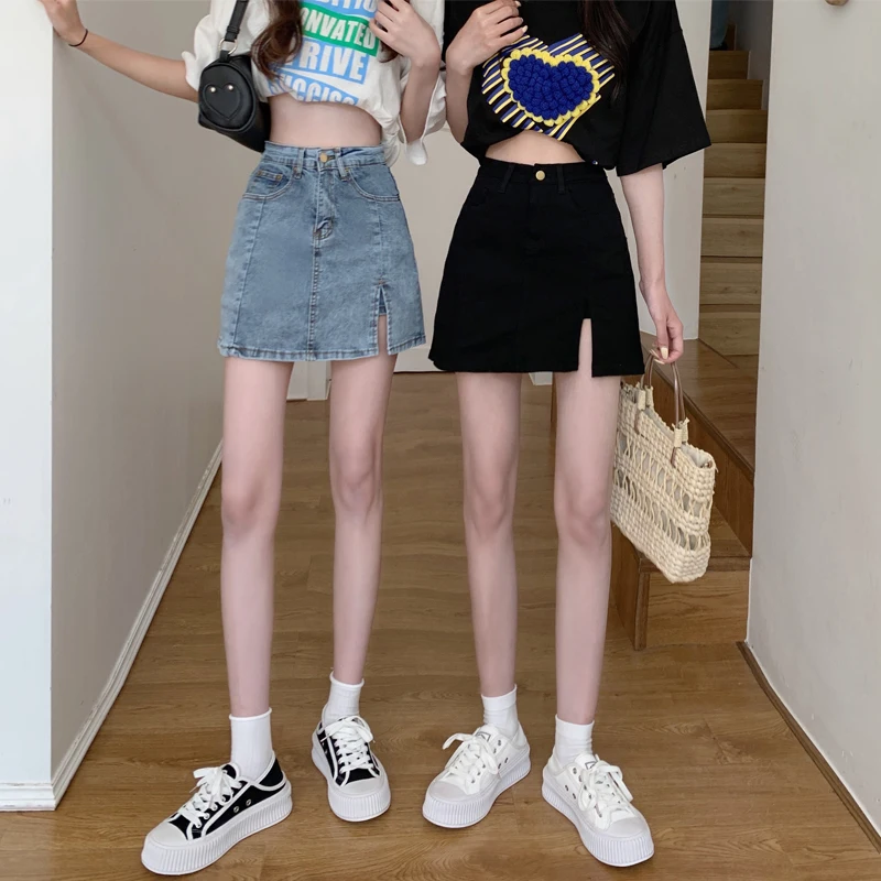 High Waist A-Line Skirt Women's plus Size Denim Skirt Spring Autumn Seasonal Anti-Light ort Skirt Pants Skirt Split Skirt
High Waist A-Line Skirt Women's plus Size Denim Skirt Spring Autumn Seasonal Anti-Light ort Skirt Pants Skirt Split Skirt