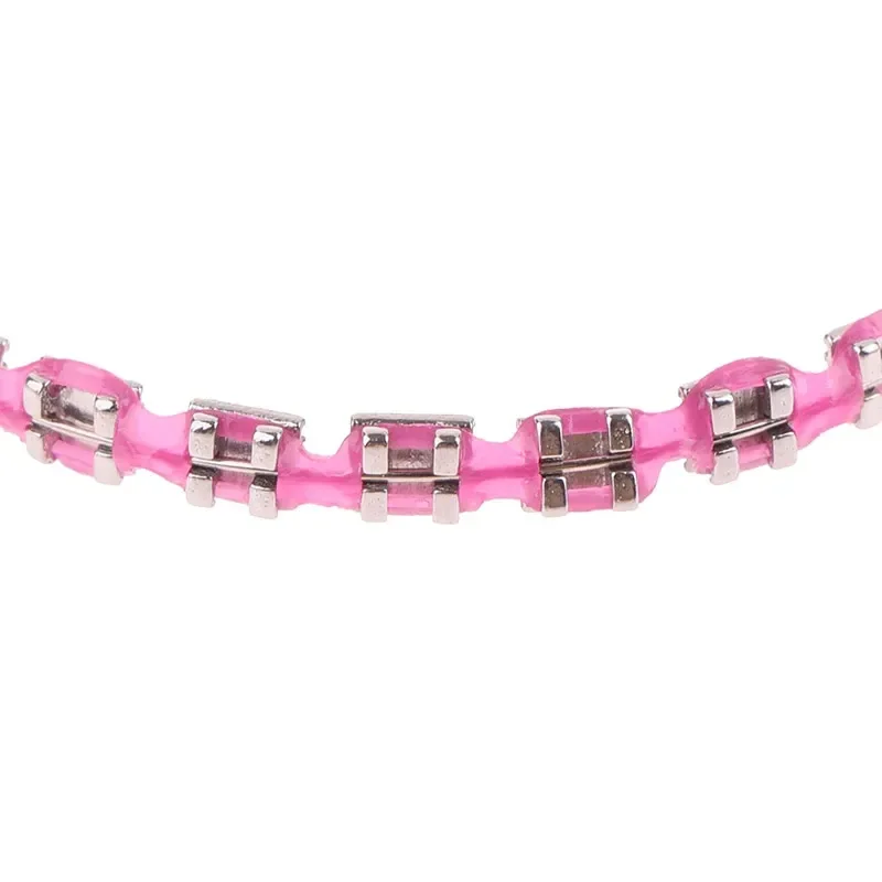 Fashion Braces 1 Pair Colorful Temporary Tooth Decoration With Metal Wires Metal Bracket Orthodontic Ligature Ties High Quality
Fashion Braces 1 Pair Colorful Temporary Tooth Decoration With Metal Wires Metal Bracket Orthodontic Ligature Ties High Quality