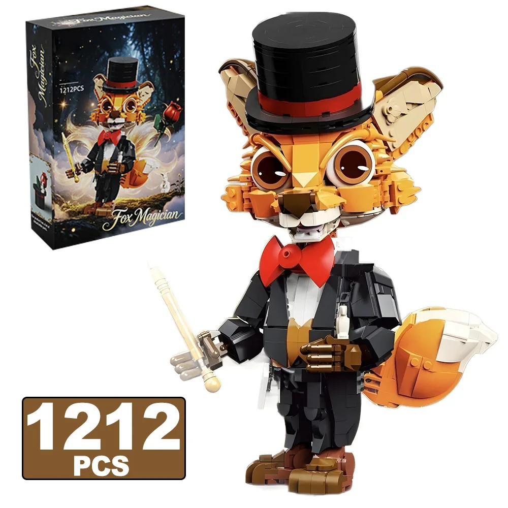 1212pcs MOC Fox Magician Model Building Block Magic Performance Magic Wands Playing Cards Creative Ornaments Bricks Toys Gifts
1212pcs MOC Fox Magician Model Building Block Magic Performance Magic Wands Playing Cards Creative Ornaments Bricks Toys Gifts