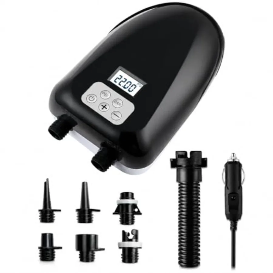 Paddle Board Pump Electric Portable, 22PSI SUP Electric Pump with Auto-Off and Deflation Function, Dual Stage Air Compressor wi
Paddle Board Pump Electric Portable, 22PSI SUP Electric Pump with Auto-Off and Deflation Function, Dual Stage Air Compressor wi