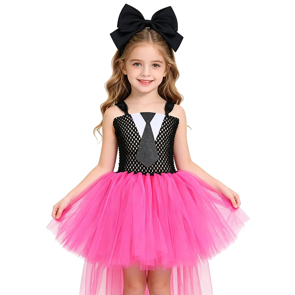 Hot Pink Black Tuxedo Tutu Dress for Girls Boss in Charge Inspired Costumes High Low School Performance Trailing Tutus Outfit
Hot Pink Black Tuxedo Tutu Dress for Girls Boss in Charge Inspired Costumes High Low School Performance Trailing Tutus Outfit