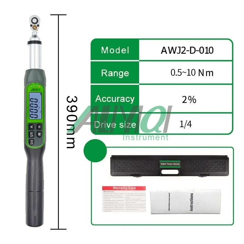 ALIYIQI 1/4 Drive Buzzer & Four LED Lights Adjustable Digital Torque Wrench 2% Accuracy Bicycle Repair Torque Tool Key
ALIYIQI 1/4 Drive Buzzer & Four LED Lights Adjustable Digital Torque Wrench 2% Accuracy Bicycle Repair Torque Tool Key