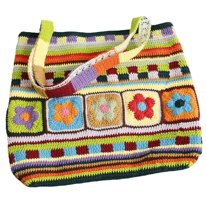 ethnic style hand-crocheted women's bags, women's casual woven bags, snow wool knitted zipper shoulder bags
ethnic style hand-crocheted women's bags, women's casual woven bags, snow wool knitted zipper shoulder bags
