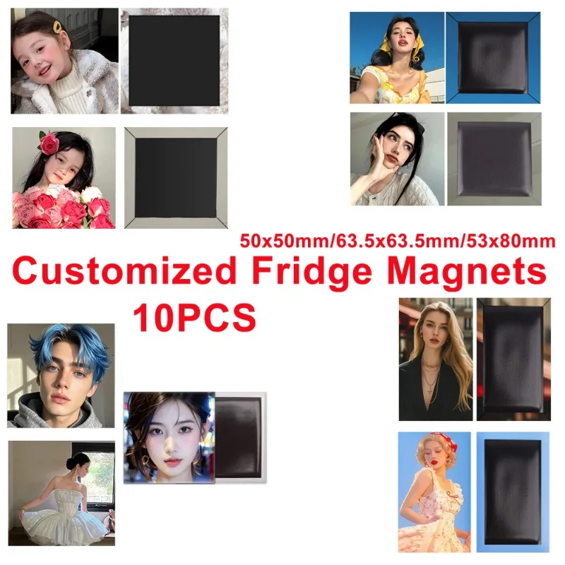 Custom Refrigerator Magnets 10 Pack 50x50mm/63.5x63.5mm/53x80mm Personalized Square Fridge Magnet for Kitchen Office Decorative
Custom Refrigerator Magnets 10 Pack 50x50mm/63.5x63.5mm/53x80mm Personalized Square Fridge Magnet for Kitchen Office Decorative