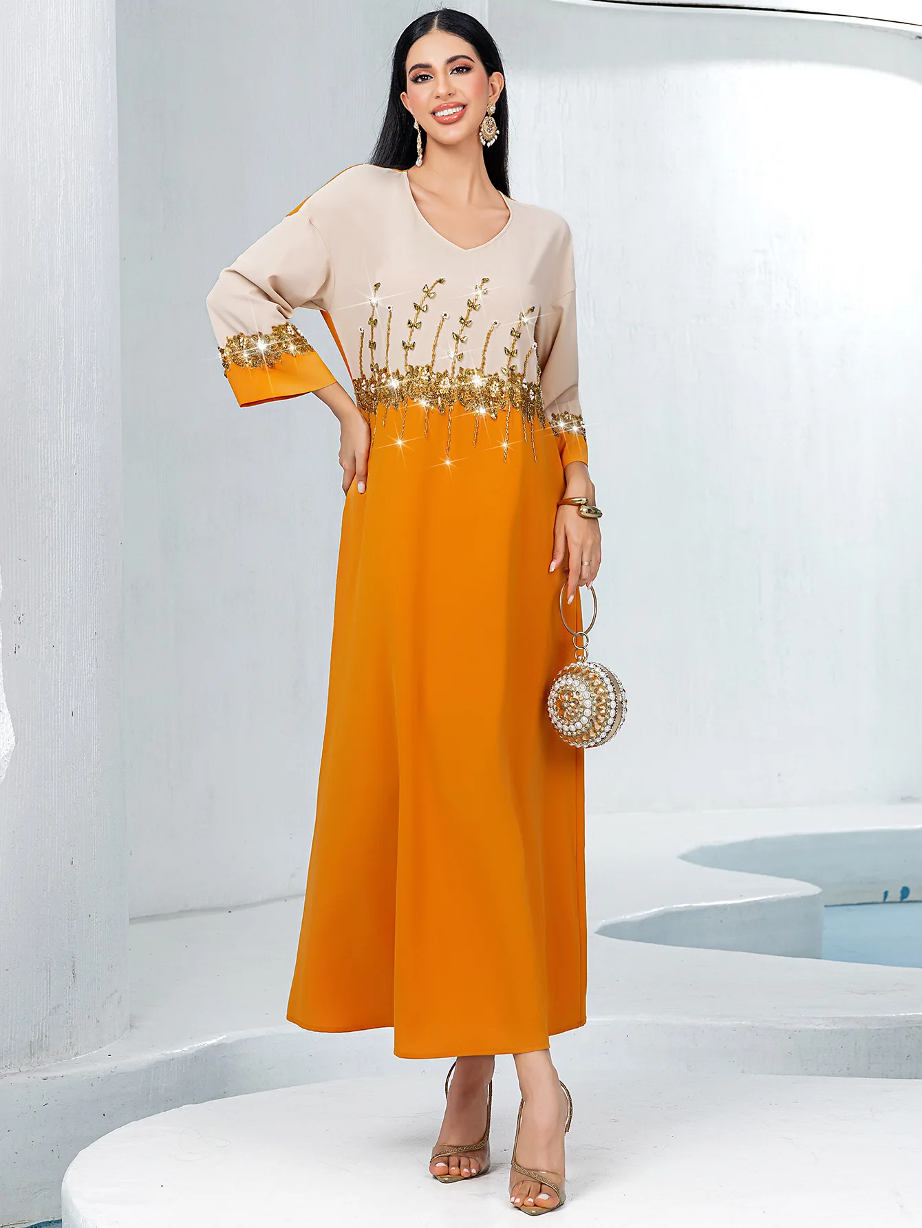 Fashion Diamonds Abaya Dubai Kaftan Women Muslim Maxi Dress Morocco Caftan Kebaya Eid Ramadan Islam Clothing Vestidos Femme Robe
Fashion Diamonds Abaya Dubai Kaftan Women Muslim Maxi Dress Morocco Caftan Kebaya Eid Ramadan Islam Clothing Vestidos Femme Robe