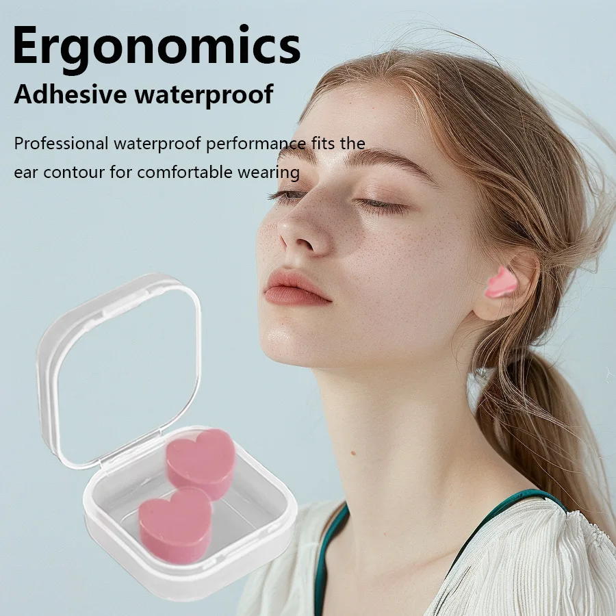 Heart Silicone Ear Plugs Reusable Silicone Earplugs for Sleeping Swimming Studying Flying Noise Reduction Flexible Ear Plugs
Heart Silicone Ear Plugs Reusable Silicone Earplugs for Sleeping Swimming Studying Flying Noise Reduction Flexible Ear Plugs
