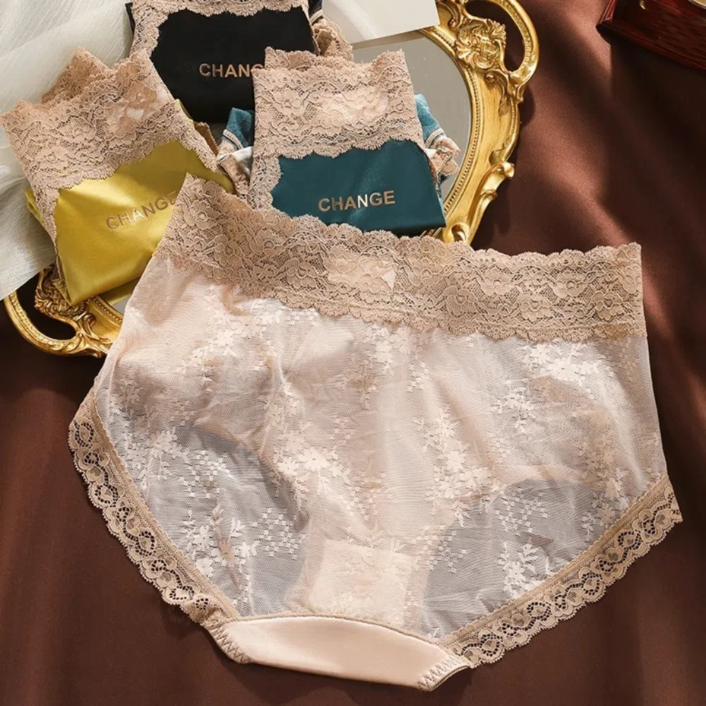 Mesh Floral Ice Satin Silk Briefs Ultra-thin Cotton Crotch Lace Seamless Panties Mid Waist Female Lingerie Underwear for Women
Mesh Floral Ice Satin Silk Briefs Ultra-thin Cotton Crotch Lace Seamless Panties Mid Waist Female Lingerie Underwear for Women