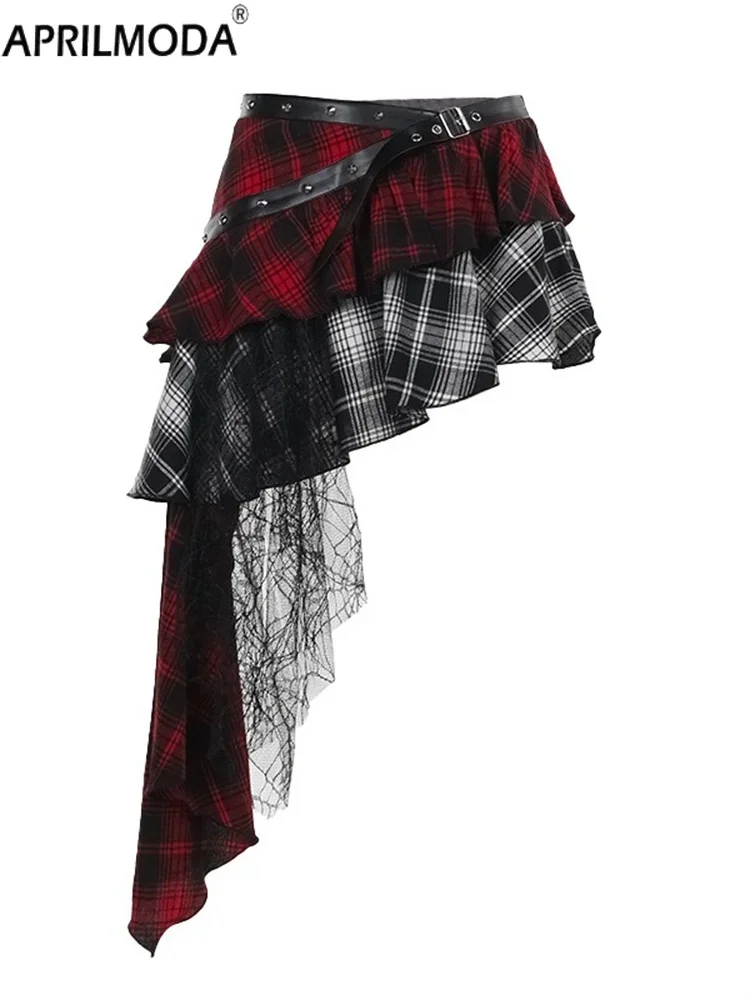 Autumn Irregular Wrap Mini Skirt Plaid Print Harajuku Y2k Aesthetic Punk Cosplay Patchwork Skirts
Autumn Irregular Wrap Mini Skirt Plaid Print Harajuku Y2k Aesthetic Punk Cosplay Patchwork Skirts